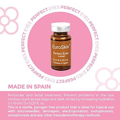 perfect eyes. Periocular and facial treatment. Prevent problems in the eye contour. Aestheticians' favorite liquid ampoules. Ampollas liquidas favorita por las esteticistas.