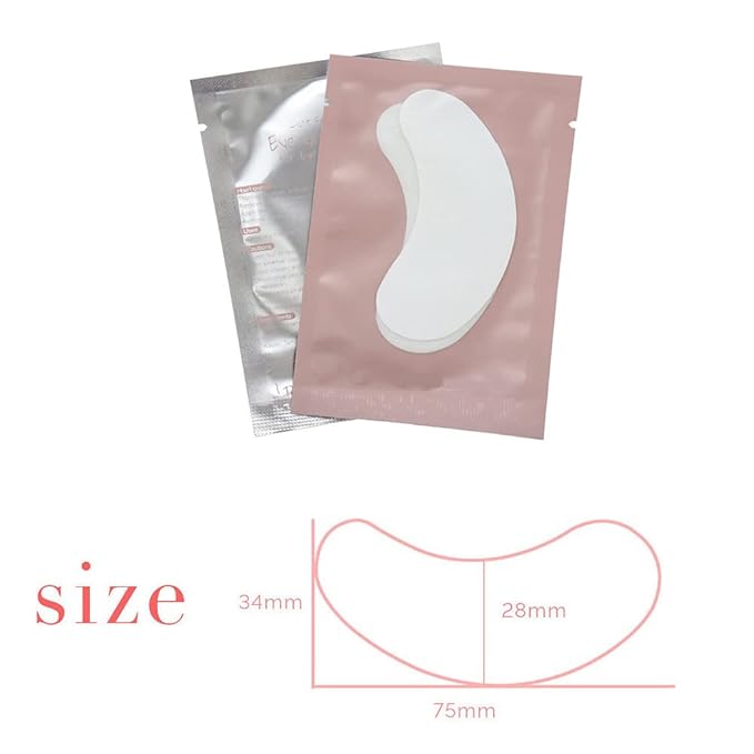 100 Pairs Set, Under Eye Pads for Eyelash Extensions Lint Free Eye Gel Patches Premium Collagen Lash Pad Eye Mask Makeup Tools, Pink