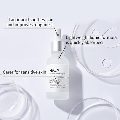 HiCA Peel Care Serum 6% Lactic Acid 28ml Keratin Care No Additives Moisturizing AHA Sensitive Skin Facial Peeling Solution