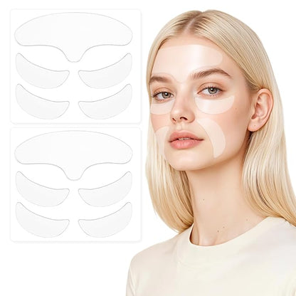 10 Pcs Forehead Wrinkles Patches Reusable Anti Wrinkle Patches Wrinkle Remover Mask Silicone Face Tape Smooth Fine Lines Wrinkles Treatment for Women Facial Beauty Skincare