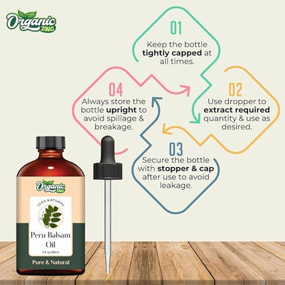 Peru Balsam (Myroxylon Balsamum) Oil | Pure & Natural Essential Oil for Aroma, Diffuser, Haircare & Skincare - 118ml/3.99fl oz