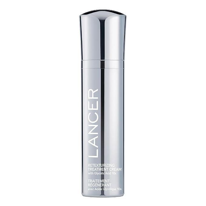 Lancer Skincare Retexturizing Treatment, Daily Moisturizing Cream with 10% Glycolic Acid, 1.7 Fl Oz