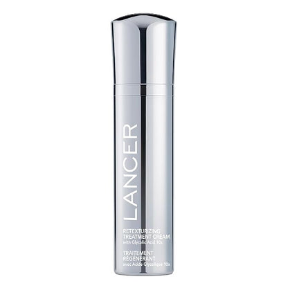 Lancer Skincare Retexturizing Treatment, Daily Moisturizing Cream with 10% Glycolic Acid, 1.7 Fl Oz