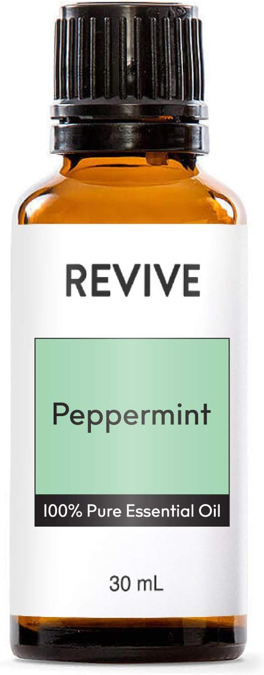 Peppermint Essential Oil 30mL by Revive Essential Oils - 100% Pure Therapeutic Grade, for Diffuser, Humidifier, Massage, Aromatherapy, Skin & Hair Care