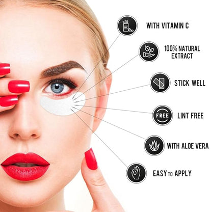 100 Pairs Set, Under Eye Pads for Eyelash Extensions Lint Free Eye Gel Patches Premium Collagen Lash Pad Eye Mask Makeup Tools, Pink