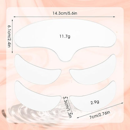 10 Pcs Forehead Wrinkles Patches Reusable Anti Wrinkle Patches Wrinkle Remover Mask Silicone Face Tape Smooth Fine Lines Wrinkles Treatment for Women Facial Beauty Skincare