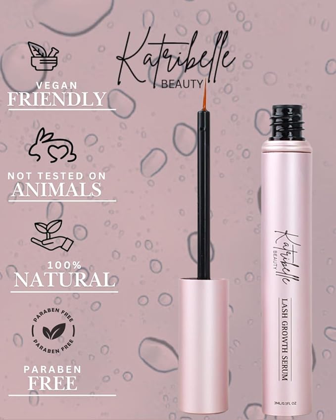 Eyelash Growth Serum: Eyelash Serum To Grow Lashes - Boost Growth Regrowth For Longer, Thicker, Fuller-Looking Lashes - 100% Vegan Formula With Biotin & Peptides 3ML