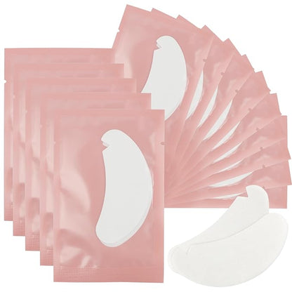 100 Pair V Shape Under Eye Gel Pads Hydrogel Eye Patches For Eyelash Extension, Lint Free Under Hydrogel Eye Mask Pads Lash Extension Supplies(Pink)