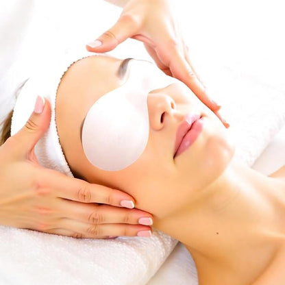 100 Pcs Disposable Non Woven Eye Care, Cotton Sheet Eye Mask Hygienic Eyelid Sheets, Clear Facials Patch Eye Pads For Dry Eyes for Skincare Spa Wrap Moisture Retention Beauty