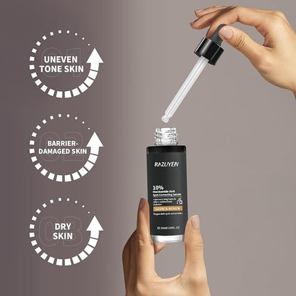 10% Niacinamide Serum, Panthenol, Arbutin Face Serum to Help Improve Uneven Skin Tone and Soothing Skin, Hydrating Serum for Radiant Skin, 30 ml