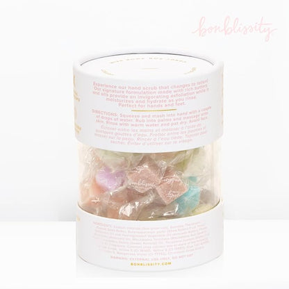Bonblissity Sugar Cubes Candy Scrub, 30 pcs - Sugar Body Scrub Gift Set with Assorted Scents, Gentle Hand, Feet, and Body Exfoliator Turns into Lotions, Spa Small Gifts for Women and Men, Travel Size