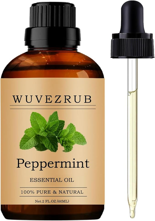 Peppermint Essential Oils 60ML, Pure Peppermint Essential Oil for Aromatherapy Diffuser - 2 Fl Oz