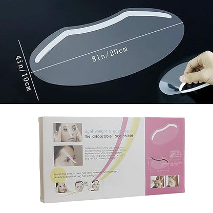 100 PCS Safety Face Shield, Disposable Microblading Protective Shower Visor Face Shield Mask Eye Shields Masks for Hairspray Salon Supplies Eyelash Extensions Eye Eyelid Surgery Aftercare (100PCS)