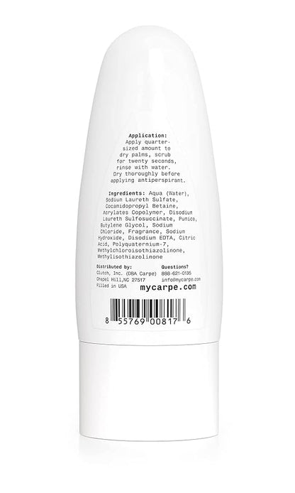 Carpe Exfoliating Underarm Scrub with Odor Protection, Underarm Exfoliator to Improve Deodorant Performance - Energizing Minty Fresh Smell - Armpit Scrub for Women and Men (2 Pack)