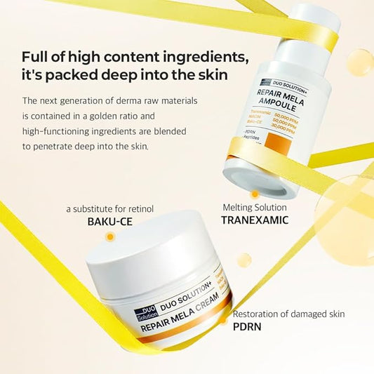 Repair Mela Ampoule - Tranexamic acid, Niacinamade, Bakuchiol, PDRN, Peptides, Hyaluronic