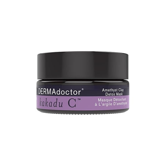 DERMAdoctor Kakadu C Dermatologist Formulated Amethyst Clay Detox Mask; Vitamin C Clay Face Mask for Dark Spots, Dull Skin, Oil Control and Refining Pores - 1.69 oz