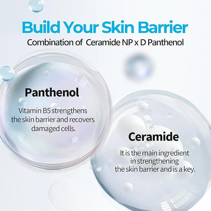Ceramide Panthenol Skin Barrier Support Serum 1.69 oz – Korean Skin Care for Deep Hydration, Strengthens Skin Barrier, Soothes & Repairs, Gentle for Dry and Sensitive Skin