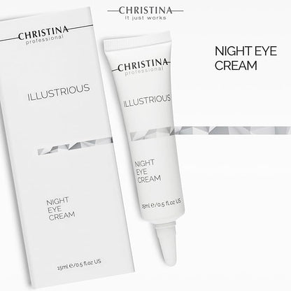 '-CHRISTINA- Illustrious Night Eye Cream with Retinol and Vitamin C | Under Eye Cream Revitalizes, Brightens, Nourishes the Skin | Night Cream for All Skin Types 15ml