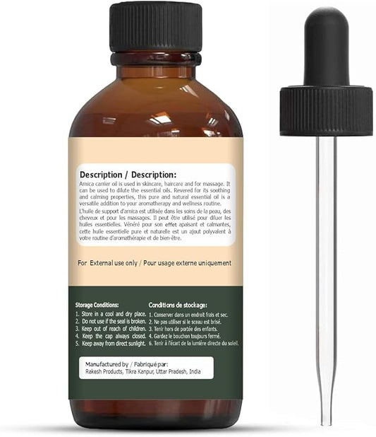 Arnica (Arnica Montana) Oil | Pure & Natural Essential Oil for Skincare, Hair Care & Massage - 30ml/1.01fl oz