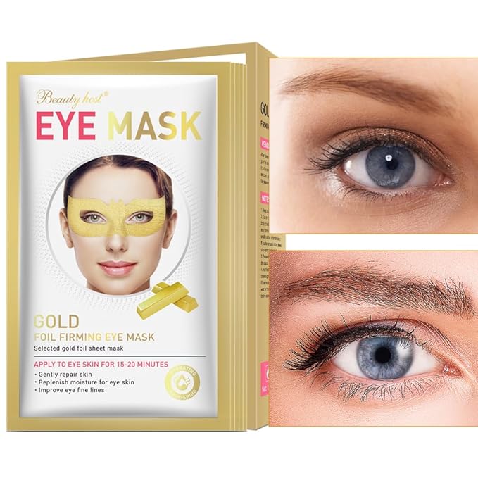24 K Gold Eye Mask Puffy Eyes and Dark Circles Treatment Relieve Pressure and Reduce Wrinkles, Revitalize and Refresh Your Skin