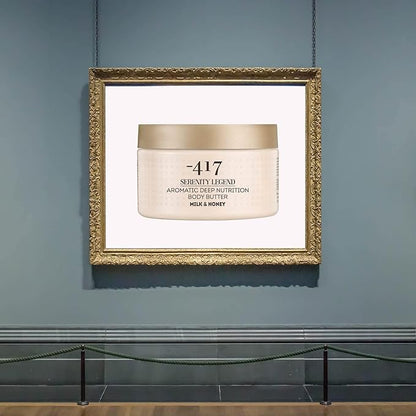 '-417 Dead Sea Cosmetics Milk & Honey Deep Nutrition Body Butter For Dry Skin - Nourishes & Protects from UV Radiation - Softening Body Moisturizer - With Shea Butter & Aloe Vera - All Natural 8.4 oz