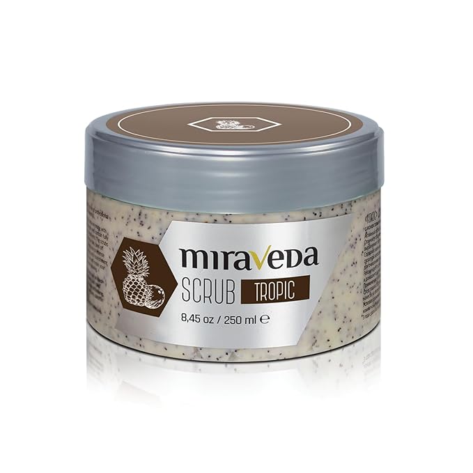 Miraveda by Italwax Tropic Scrub - 250ml - With exfoliating coconut shell particles – Ideal for the whole body