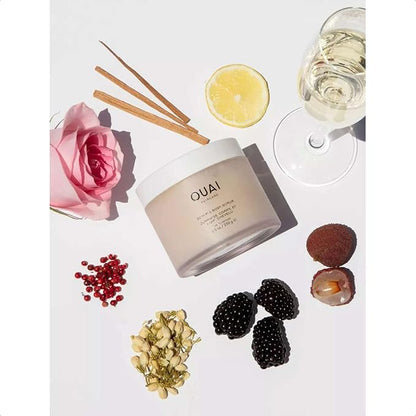 OUAI Scalp & Body Scrub, Melrose Place - Exfoliating Body Scrub with Sugar & Coconut Oil Blend for Smooth, Moisturized Skin - Gentle Scalp Scrub for Removing Product Build Up (8.8 Oz)