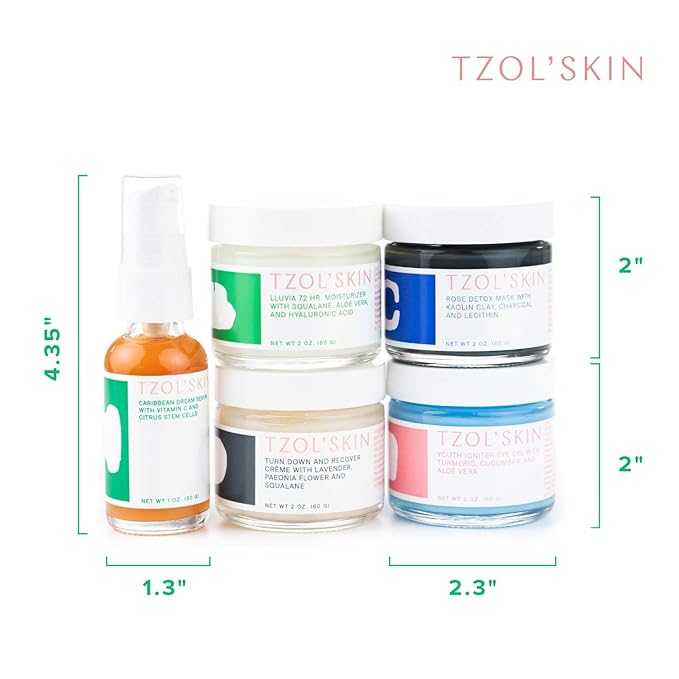 TZOL' SKIN Skin Collection Set- Essential Skincare Set, Vegan, Free of Paraben, Silicones, and Sulfates. Always Cruelty Free.