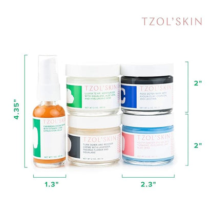 TZOL' SKIN Skin Collection Set- Essential Skincare Set, Vegan, Free of Paraben, Silicones, and Sulfates. Always Cruelty Free.