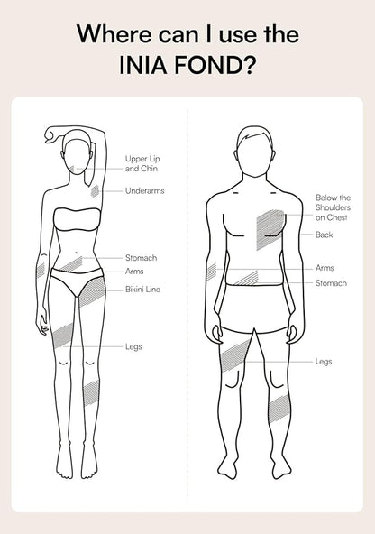 Laser Hair Removal Device for Women and Men, INIA Fond Hair Remover with Long-Lasting in Hair Reduction for Body&Face, Safe at-home Results for Armpits, Bikini and Legs