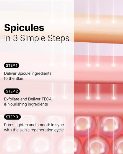 Veramore Skin Refining Spicule 600 Serum – Gently Exfoliates, Nourishing with Probiotics, Collagen & Peptides, Skin-Soothing, Firming, No Irritation, All Skin Types, 1.76 fl oz