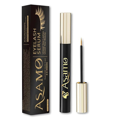 Natural Eyelash Growth Serum with 15 Plant Extracts, Lash Enhancement Formula