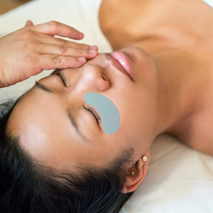 100 Pairs Hydrogel Under Eye Gel Patches Lint Free Eye Lash Pads Eyelash Extension Tool Mask Eyepads, Transparent/Blue