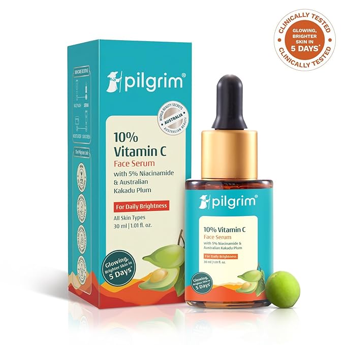 10% Vitamin C Face Serum | Anti Aging Facial Serum with 5% Niacinamide & Kakadu Plum | Reduces Fine Lines, Smooths Skin Texture & Improves Radiance | 1.01 Fl Oz (30ml)