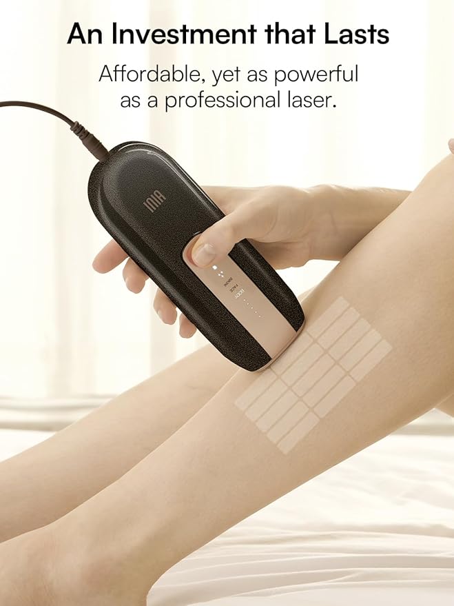 Laser Hair Removal Device for Women and Men, INIA Fond Hair Remover with Long-Lasting in Hair Reduction for Body&Face, Safe at-home Results for Armpits, Bikini and Legs