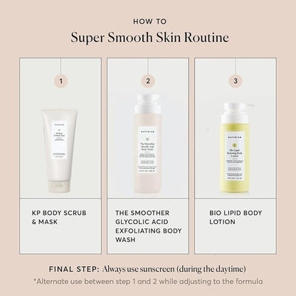 Naturium KP Body Scrub & Mask for Keratosis Pilaris, Bump Eraser Shower Scrub & Exfoliator for Skin, 8 oz