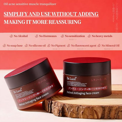 0.4% Retinol Anti-Aging Face Cream 30g / with Vitamin E, Nourishing Skin, Boosts Collagen, Reduces Fine Lines & Wrinkles, Evens skin tone, Enhances Skin's Radiance