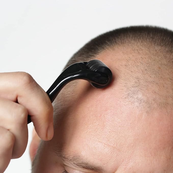 ROSELYNBOUTIQUE Derma Roller for Hair Beard Facial Skin Face 540 Titanium Microneedle - At-Home Beauty Instrument - Holiday Gift for Men Women