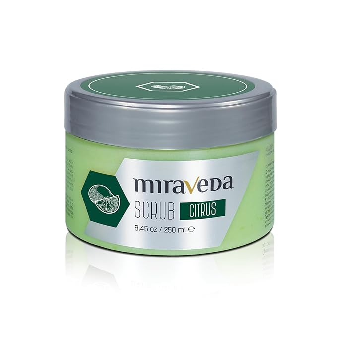 Miraveda by Italwax Citrus Scrub - 250ml / 8.45fl.oz - With coconut oil and lime for a delicate citrus note – Ideal for hand care