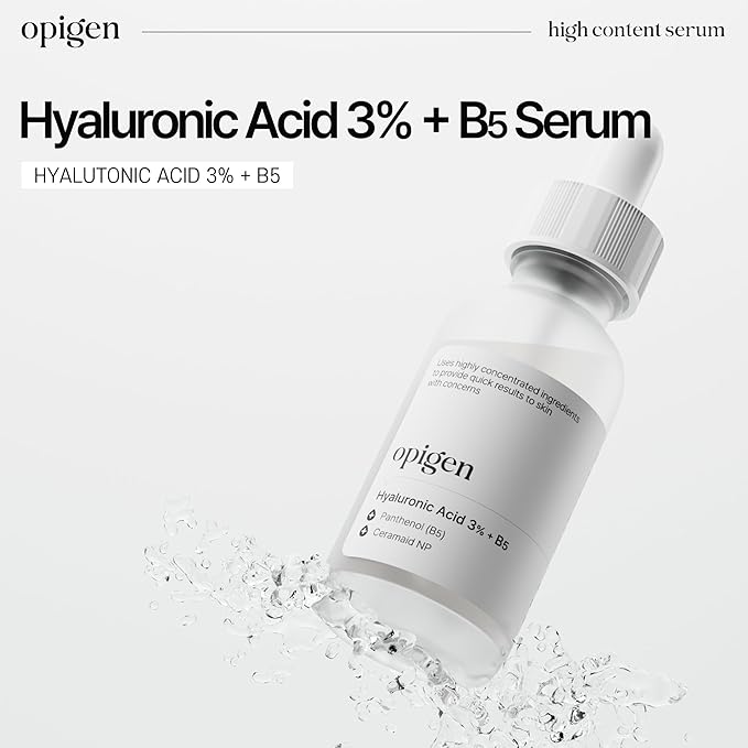 Hyaluronic Acid 3% + B5 Serum for Face with Panthenol, Ceramide, Intense Hydration, facial moisturizer, Visibly Plumped Skin 1oz Korean Skin Care
