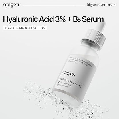 Hyaluronic Acid 3% + B5 Serum for Face with Panthenol, Ceramide, Intense Hydration, facial moisturizer, Visibly Plumped Skin 1oz Korean Skin Care