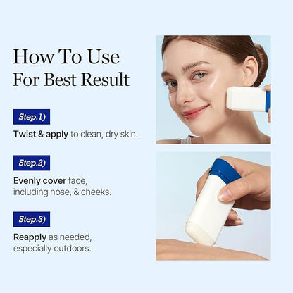 ROUND LAB Birch Juice Moisturizing Sun Stick SPF 50 | Korean Sunscreen Stick for face and body, No White Cast, Outdoor & Travel-Friendly 0.67oz