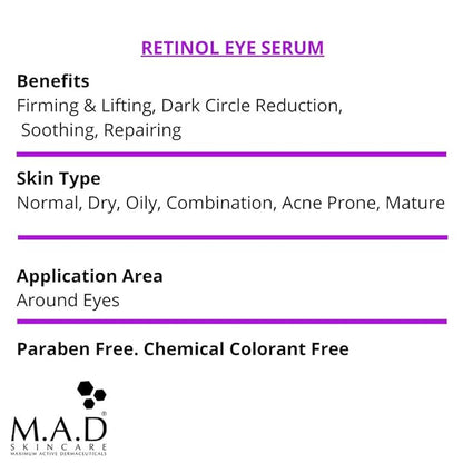 M.A.D Skincare Anti-Aging Retinol Eye Serum 15g