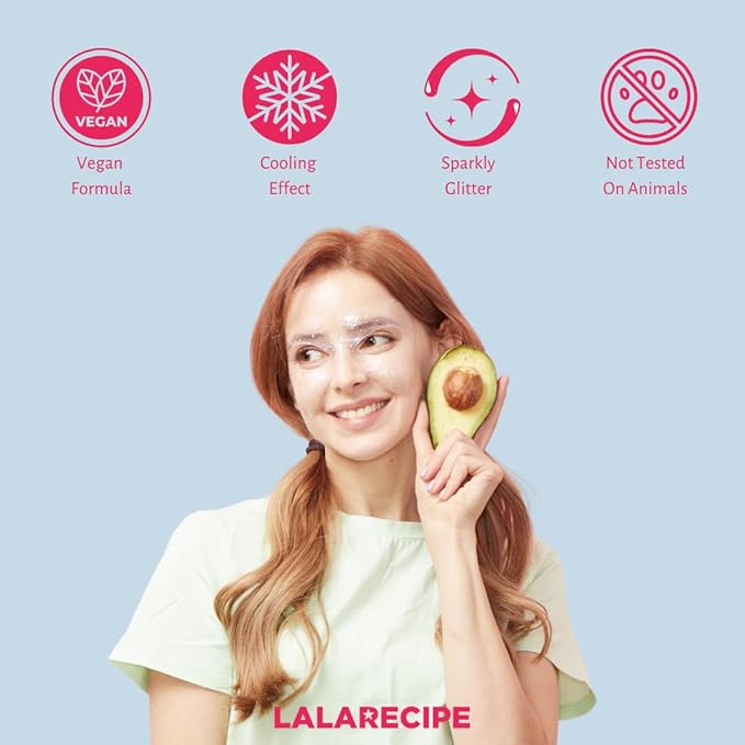 Heart Goggle Moisture Eye Mask – Hydrating & Cooling Hydrogel Patches with 8-Hyaluronic Acid, Avocado & Collagen – Korean Skincare for Dry & Sensitive Skin (Pack of 10)