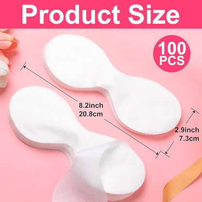 100 Sheets Disposable Non Woven Eye Mask, Cotton Eye Mask Paper, Eye Covers for Facials, Eye Masks for Skincare, Moisture Retention, Spa, Wrap