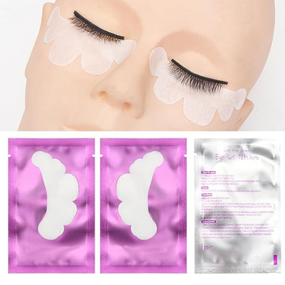 100 Pair Cloud Shape Eye Under Gel Pads Eyelash Extensions Patches,Lash Extension Lint Free Under Hydrogel Eye Mask Pads Beauty Tools (Purple)