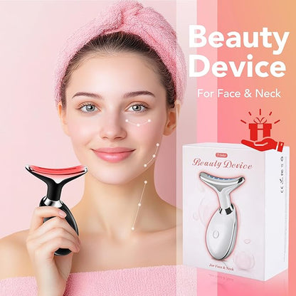 Red-Light-Therapy-for-Face, Facial Massager Wand with 7 Color - Birthday, Christmas, Mothers Day, Valentines Day, Self Care Gifts for Her Women Mom Best Friend Wife Teacher (Black)