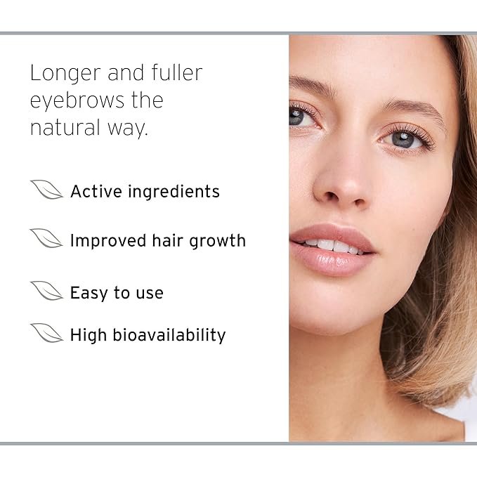 NutraBrow Eyebrow Enhancer - Eyebrow Growth Serum for Thicker Brows in 8-12 Weeks I Eyebrow Serum to Grow Brows I Made in Germany I 3ml
