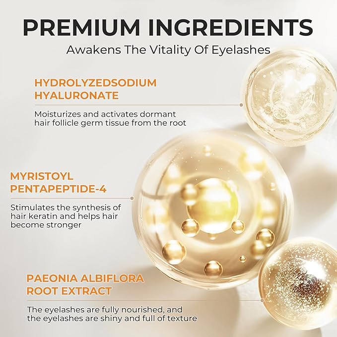 Eyelash Growth Serum, Lash Enhancing Serum with Advanced Formula to Boost Longer Fuller and Thicker Luscious Lashes, Non-Irritating Eyelashes