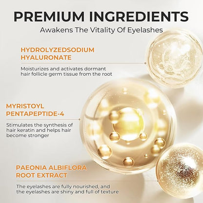 Eyelash Growth Serum, Lash Enhancing Serum with Advanced Formula to Boost Longer Fuller and Thicker Luscious Lashes, Non-Irritating Eyelashes